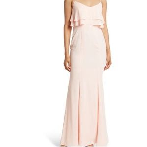 Likely Monte Popover Gown Solid Pink chiffon Women’s Size 0 Sleeveless Dress NEW